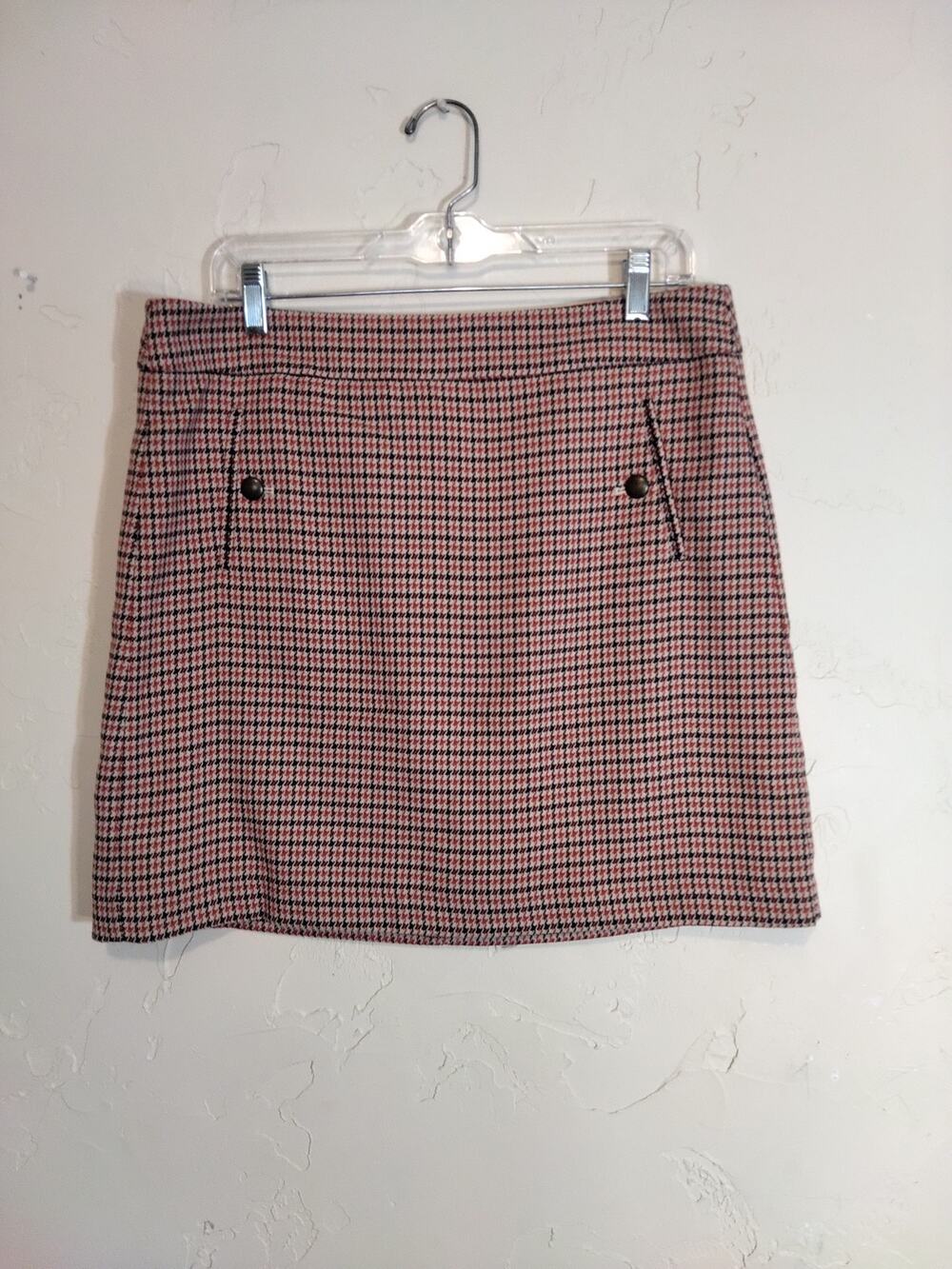 Loft houndstooth mini skirt
